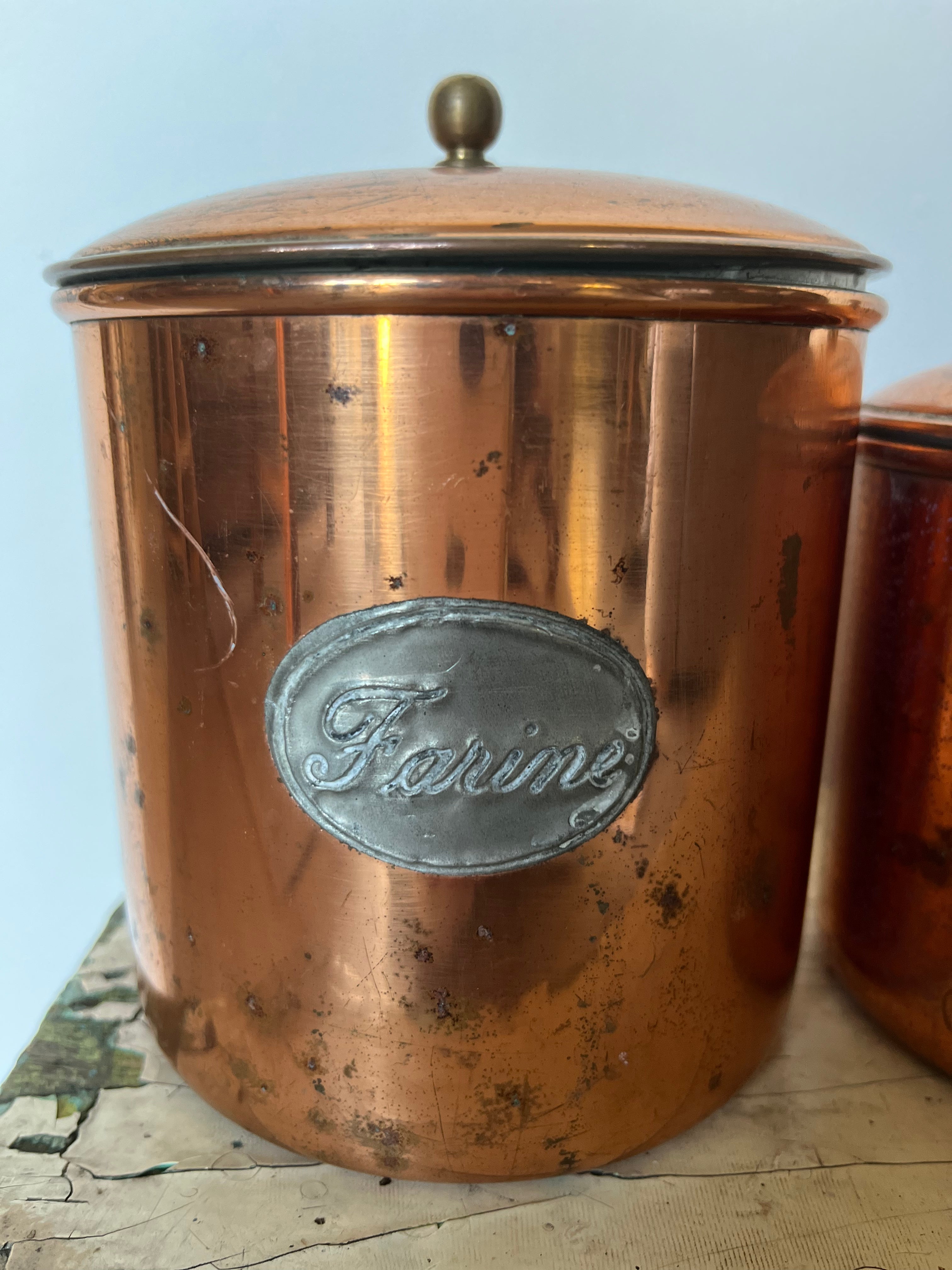 Copper French canisters