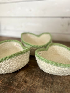 Heart baskets (green)
