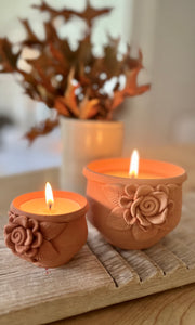 Terracotta candle (large)