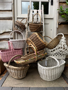 Painted white basket