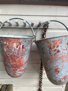 Antique fire buckets