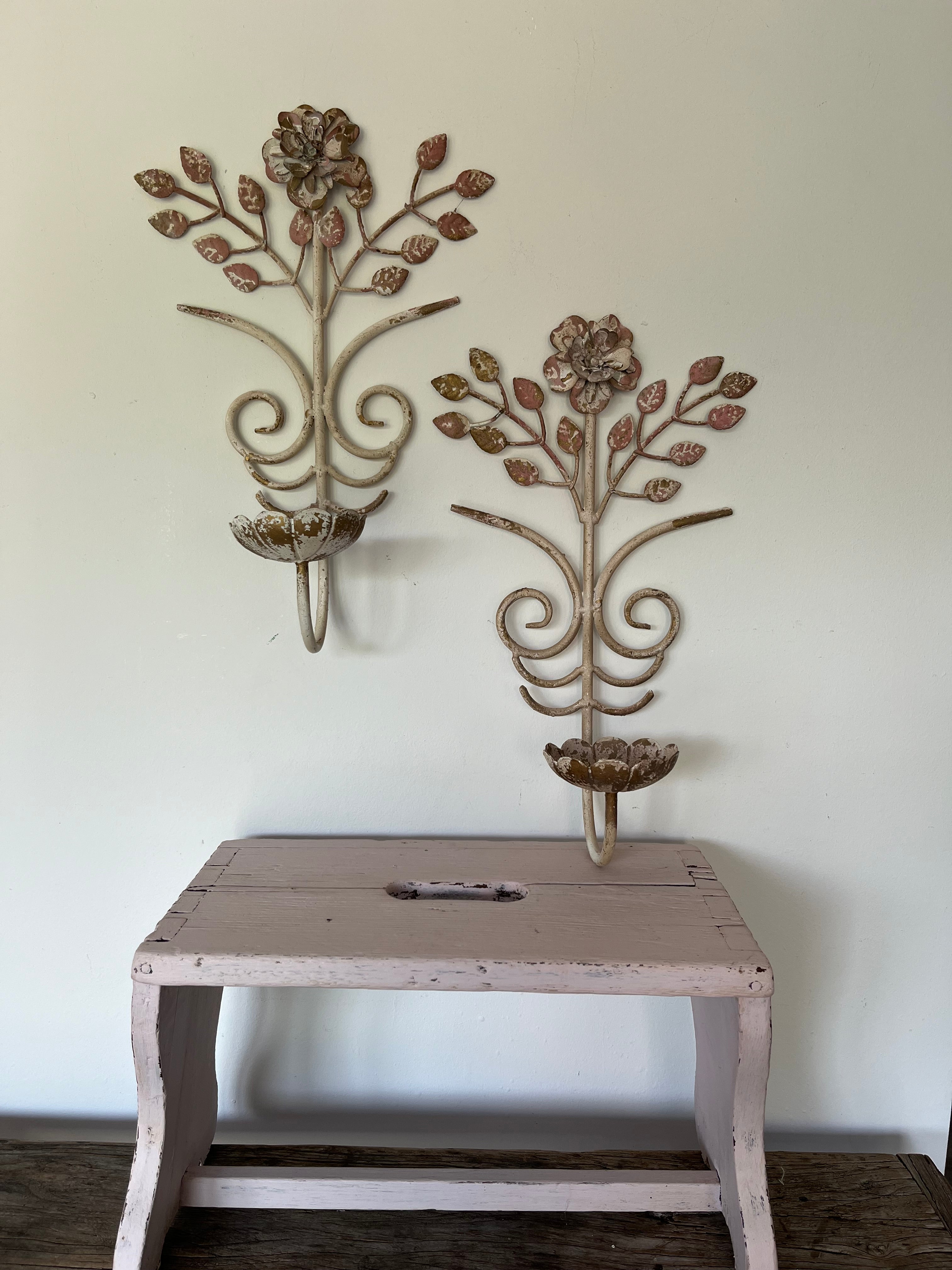 Vintage candle sconces