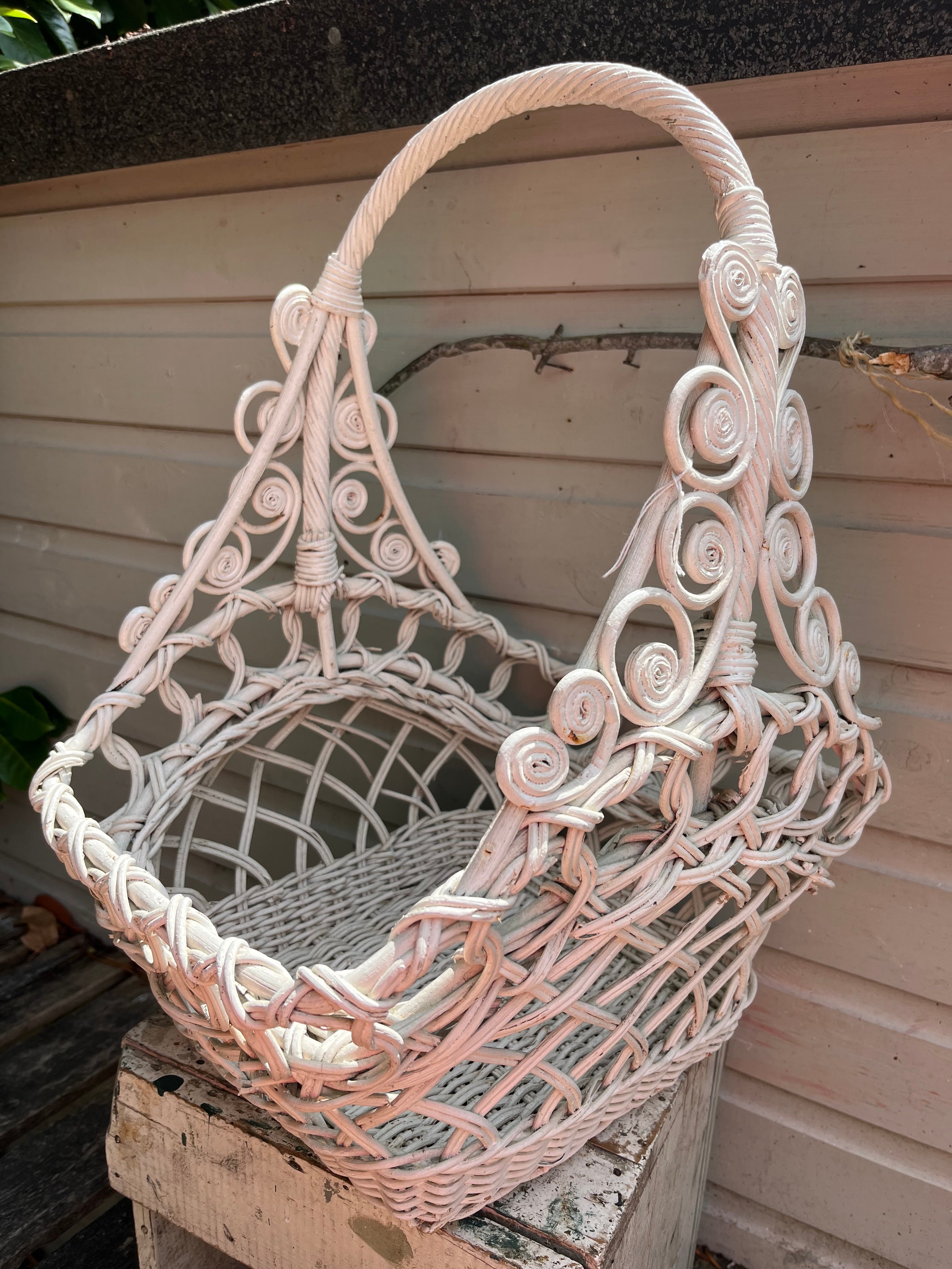 White decorative basket