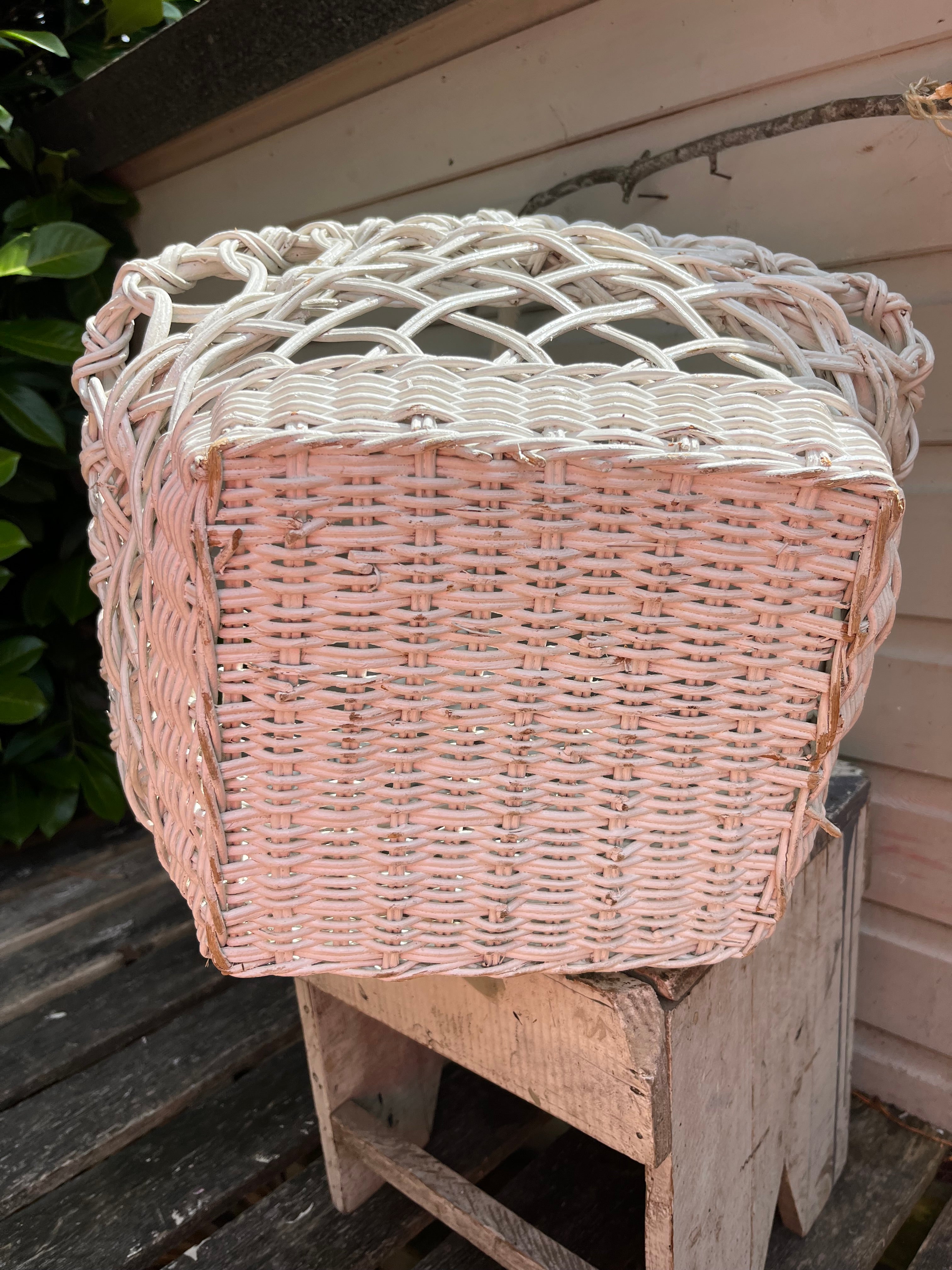 White decorative basket