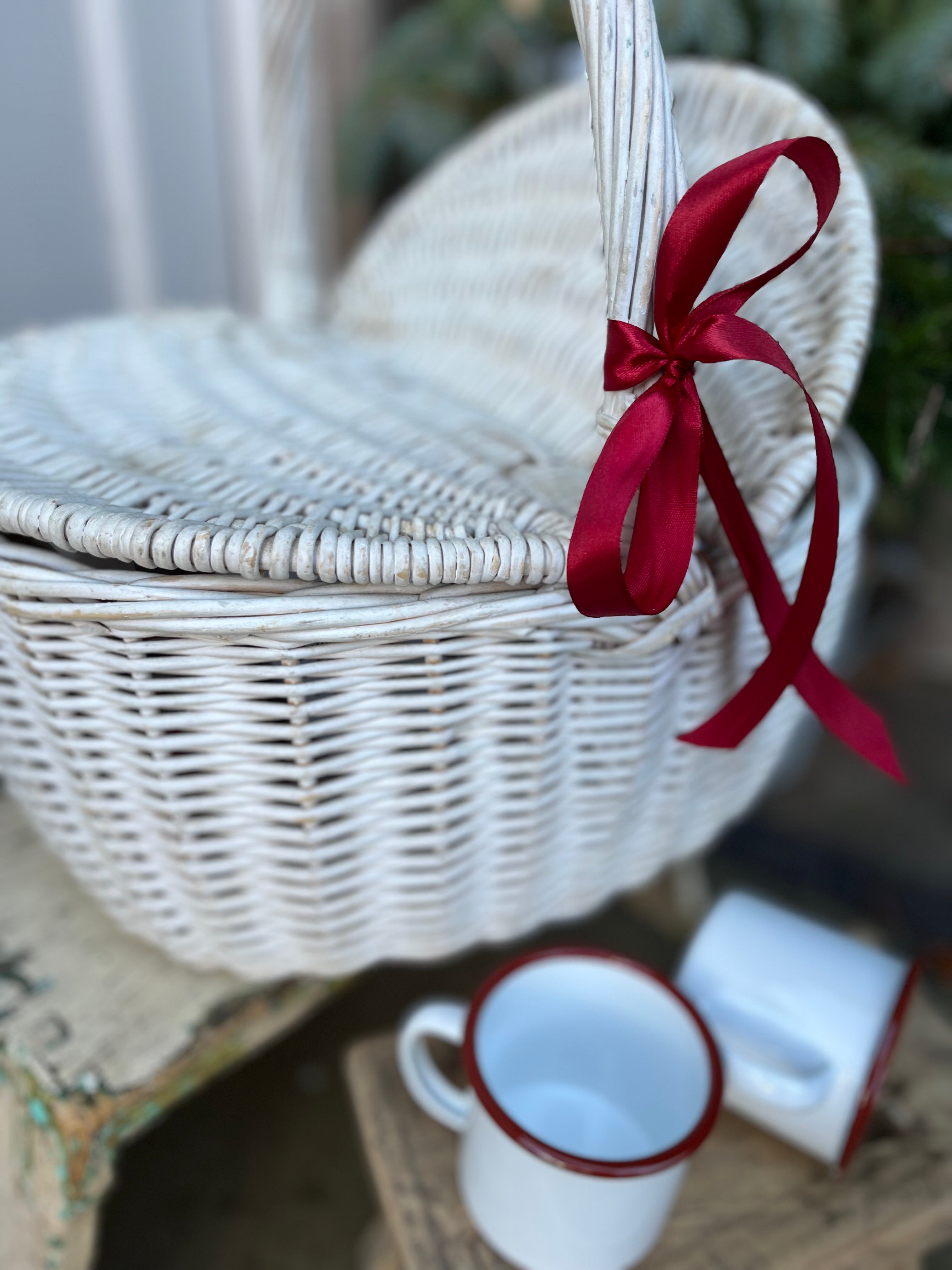 Vintage white basket