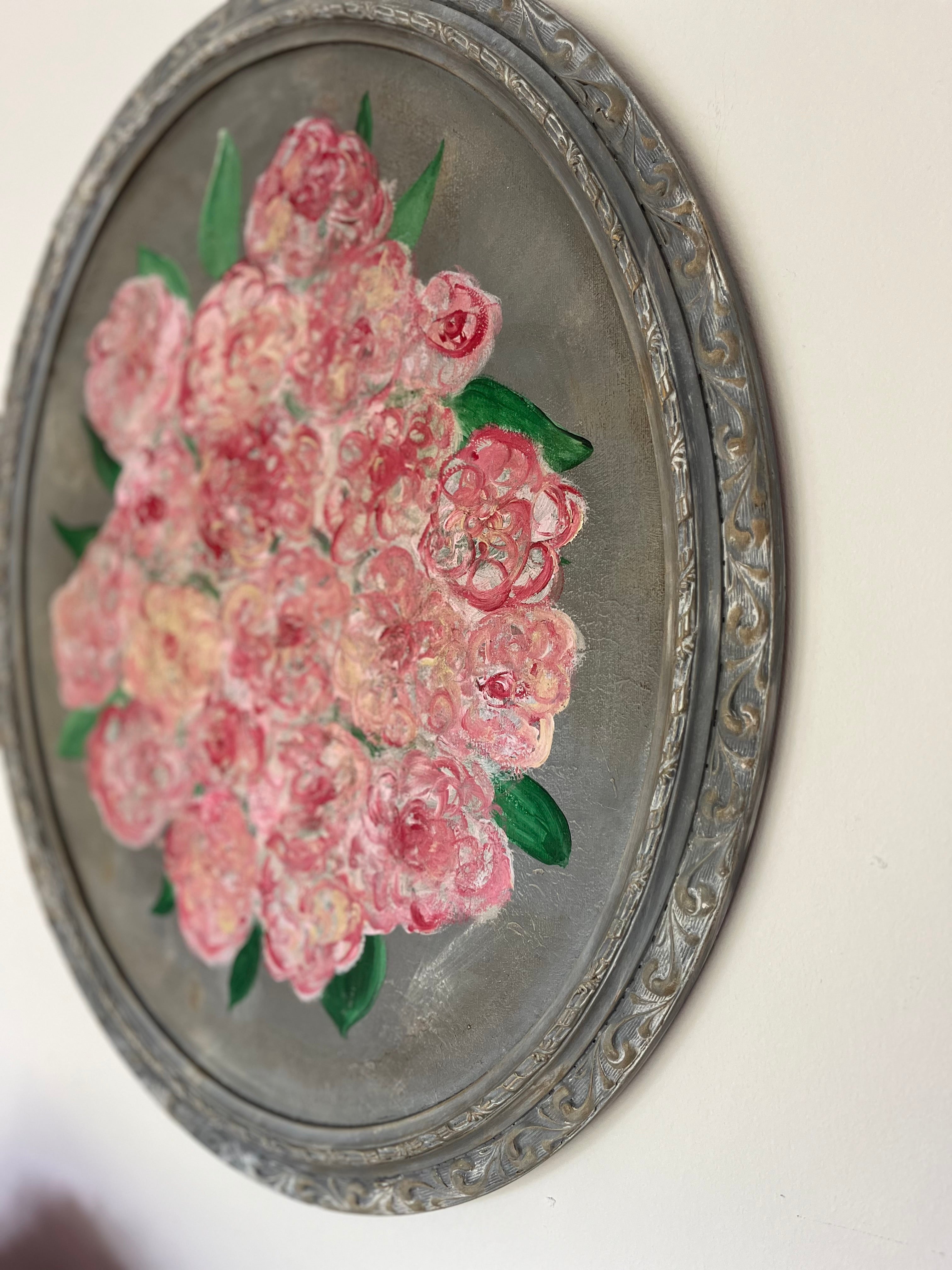 Floral oval art