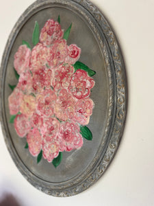 Floral oval art