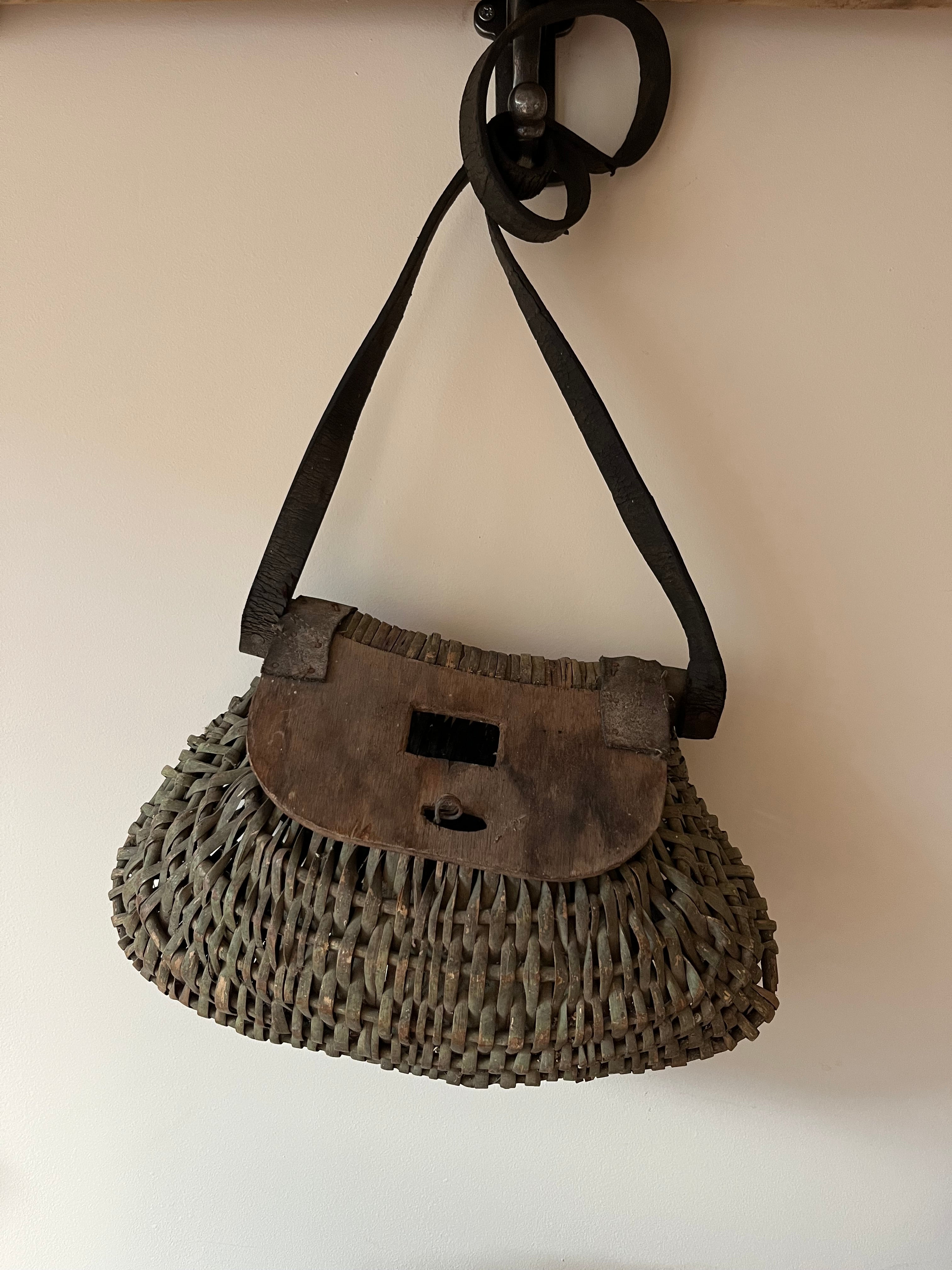 Antique fishing basket