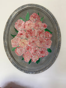 Floral oval art