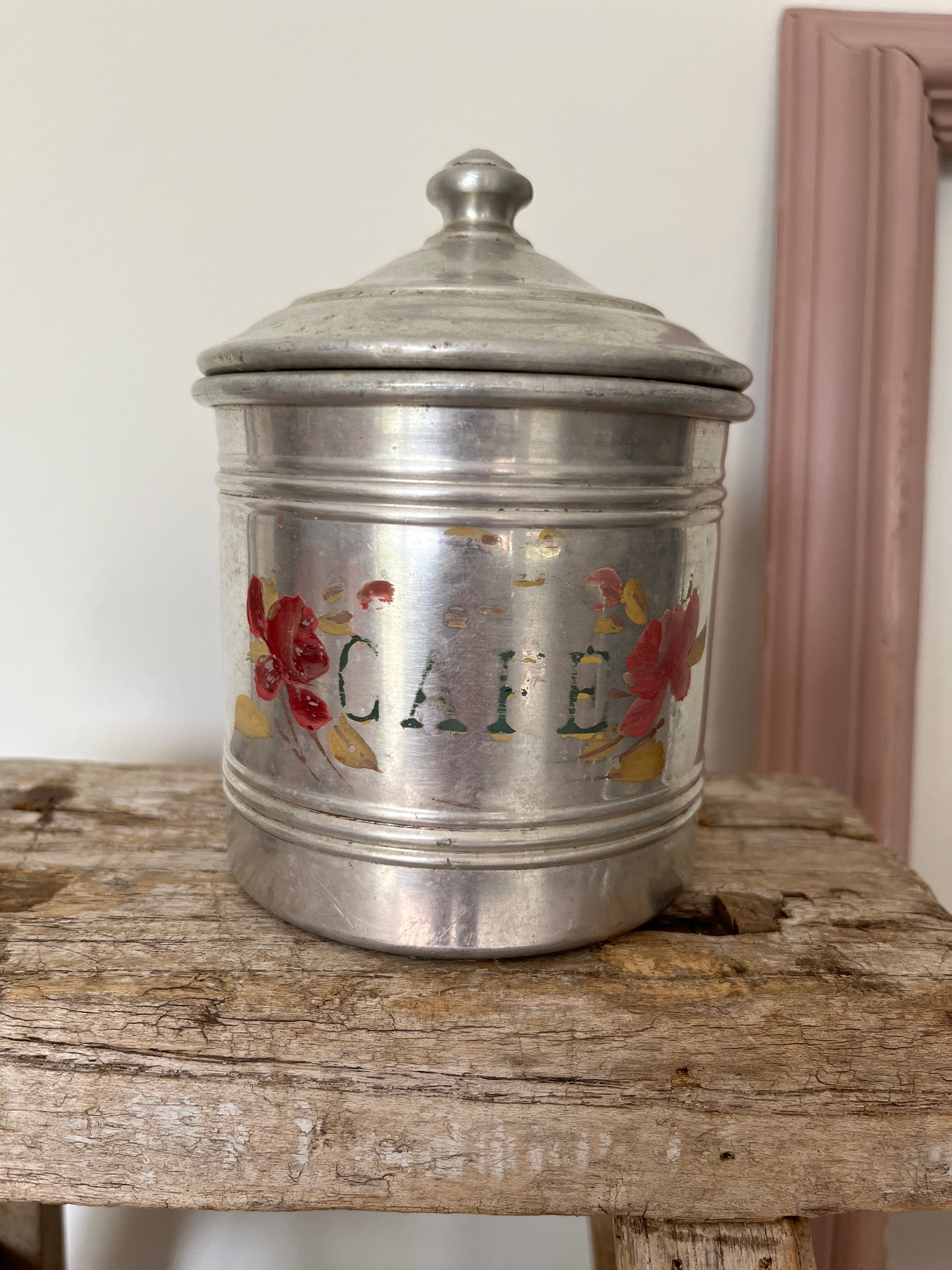 French painted canisters