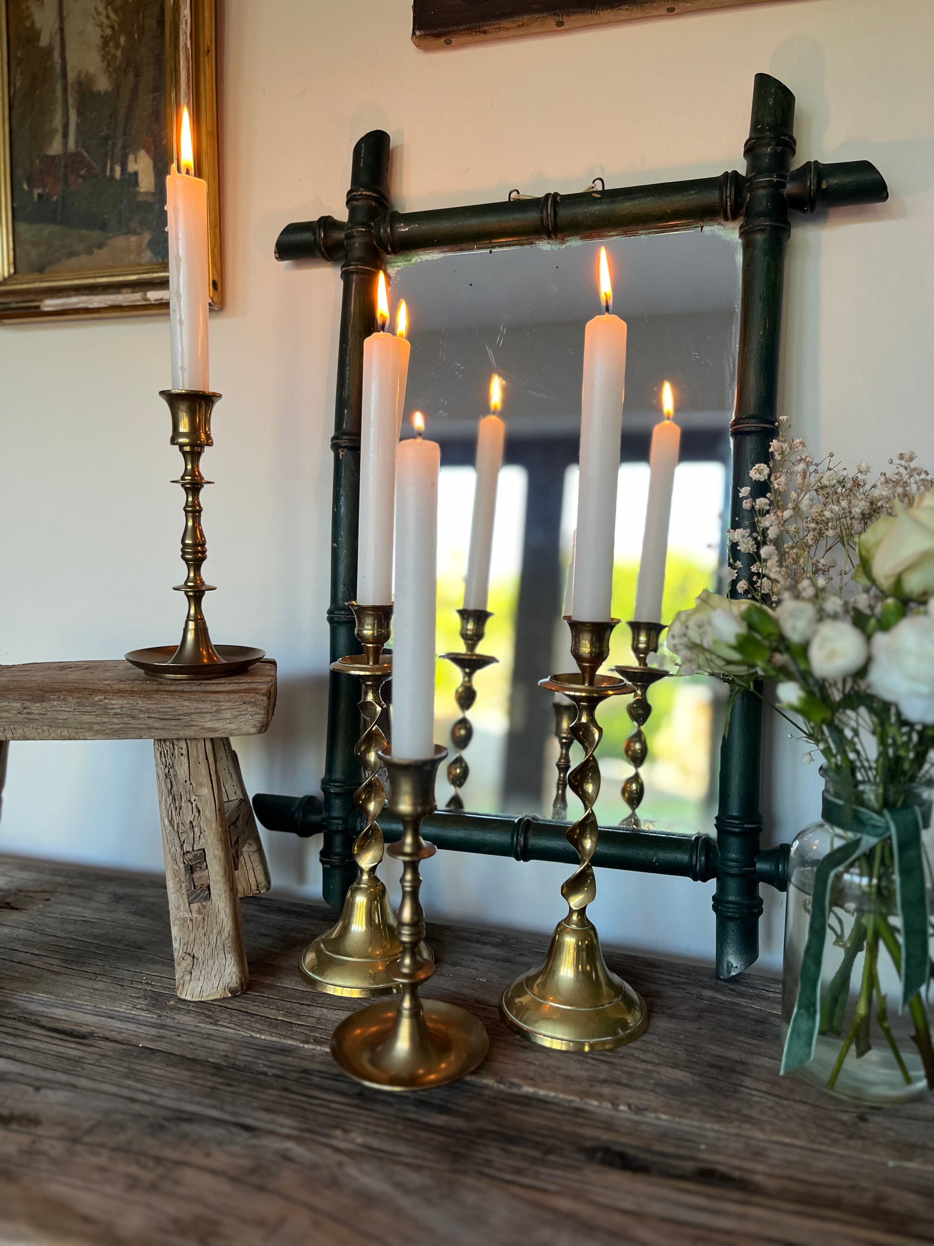 Small brass candle holders