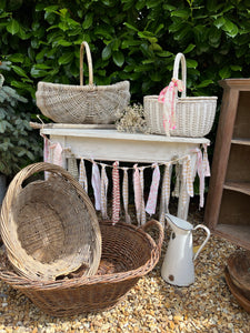 Vintage white basket