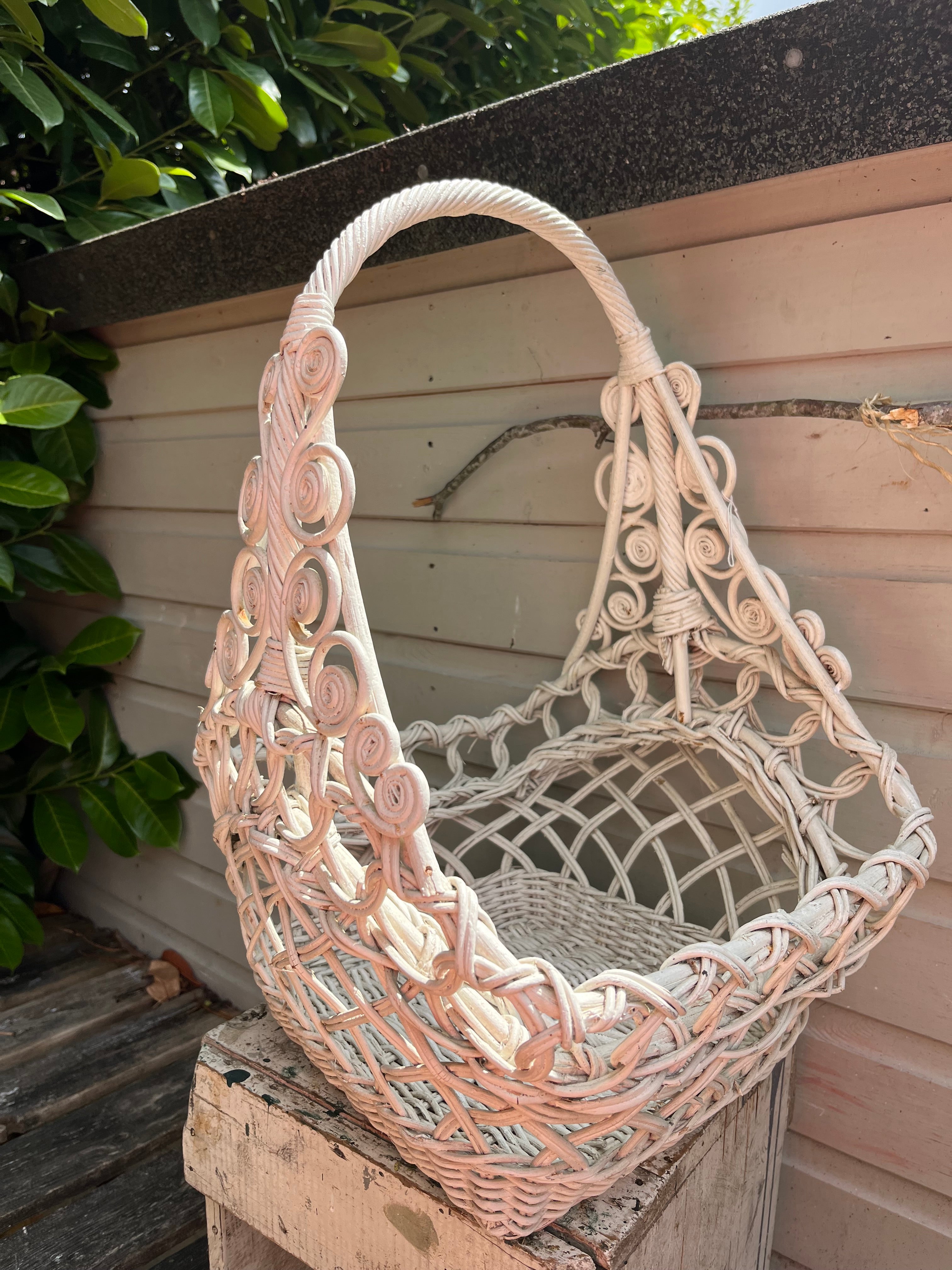 White decorative basket