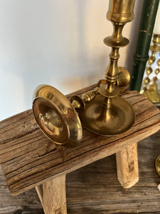 Small brass candle holders