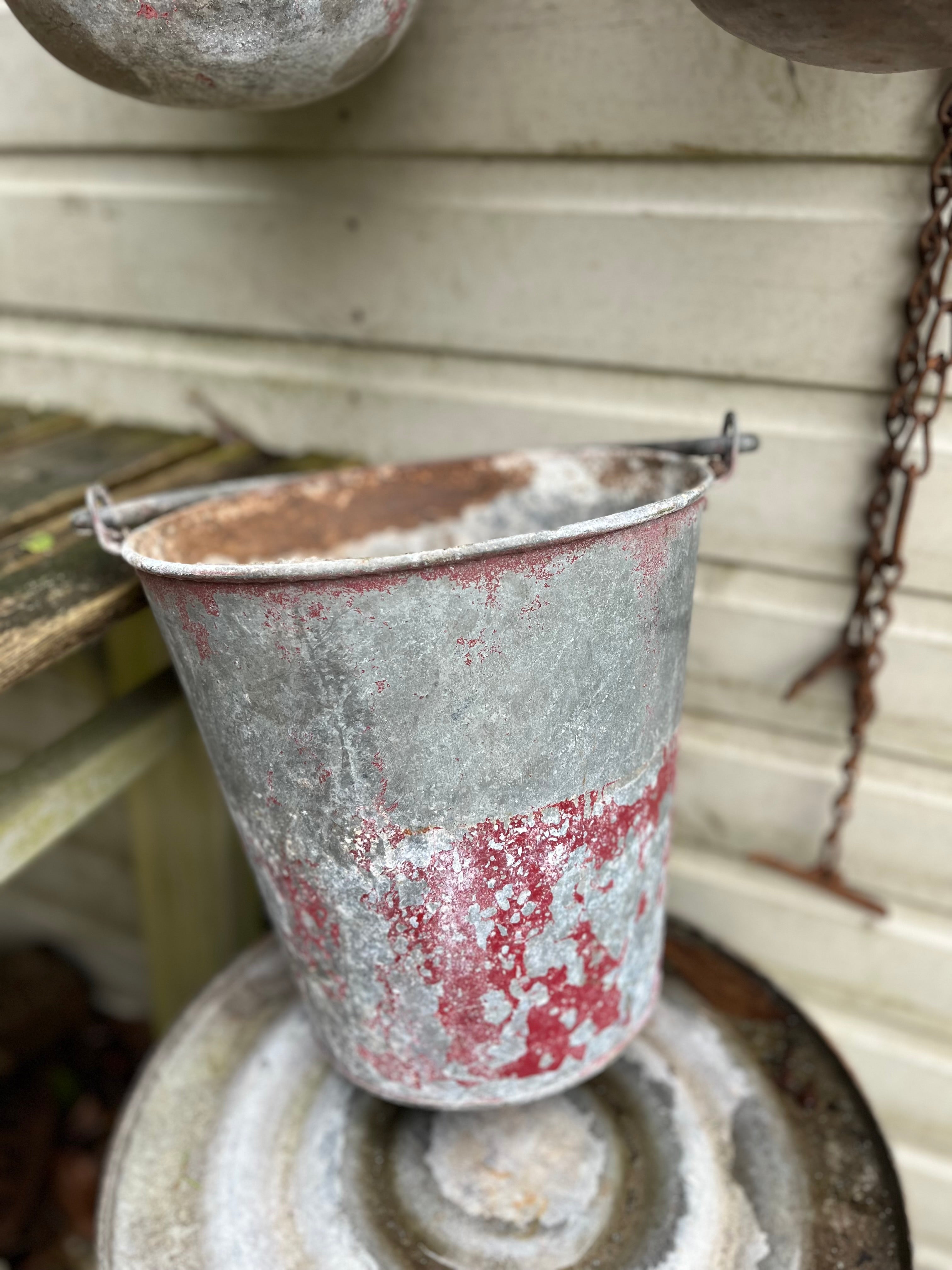 Antique fire buckets