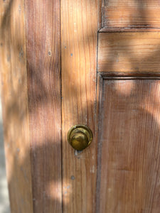 Vintage pine corner cupboard