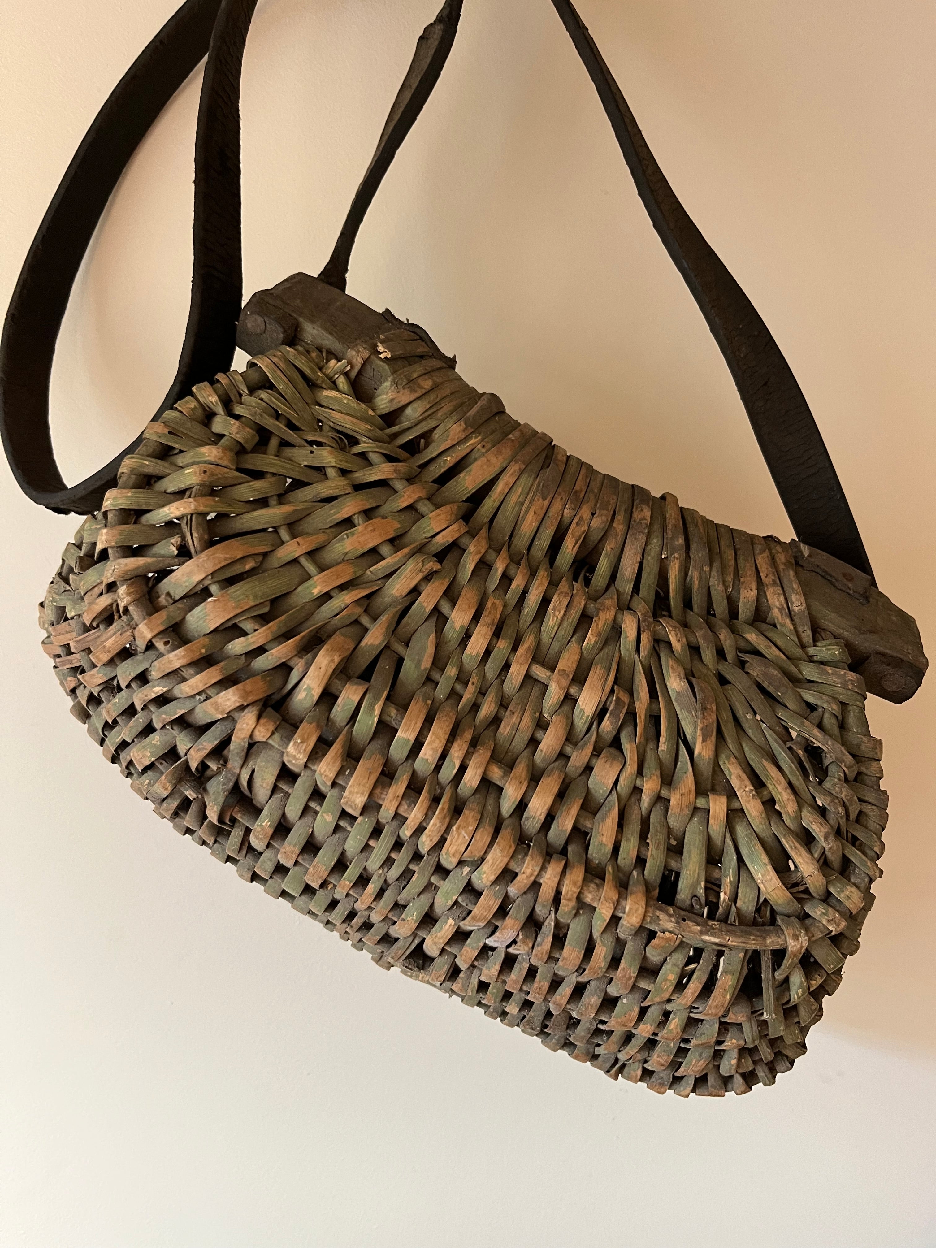 Antique fishing basket