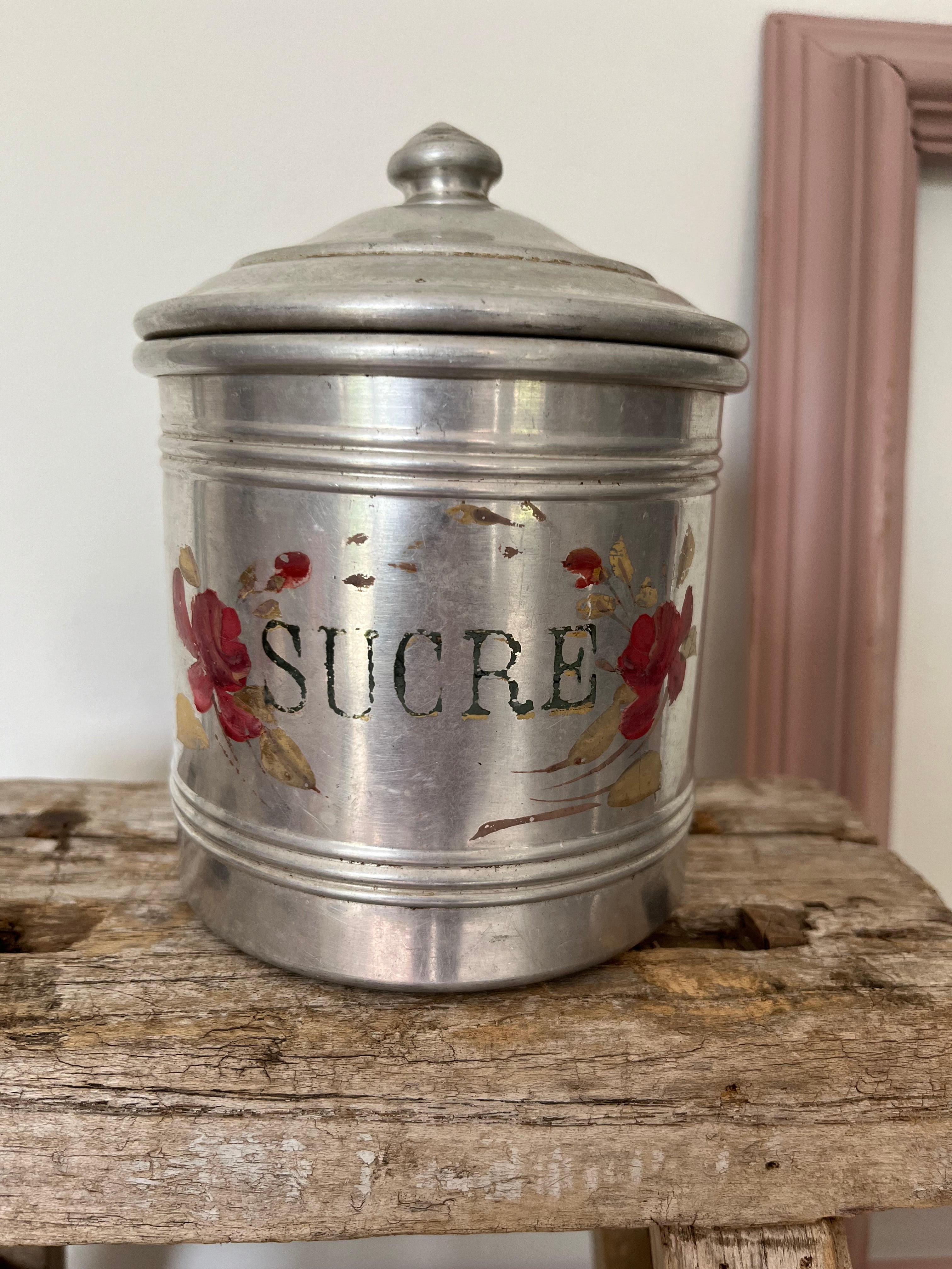 French painted canisters