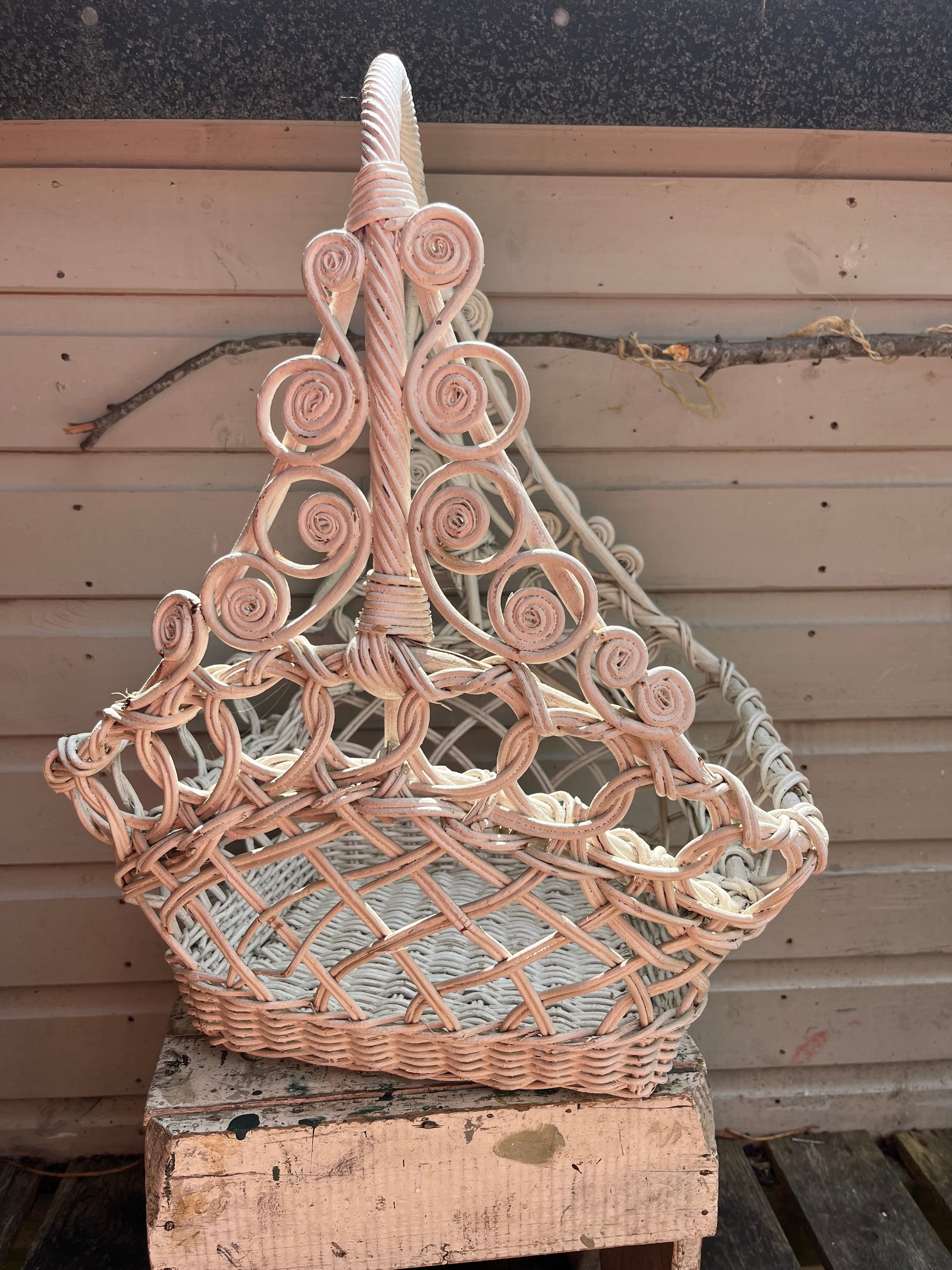 White decorative basket