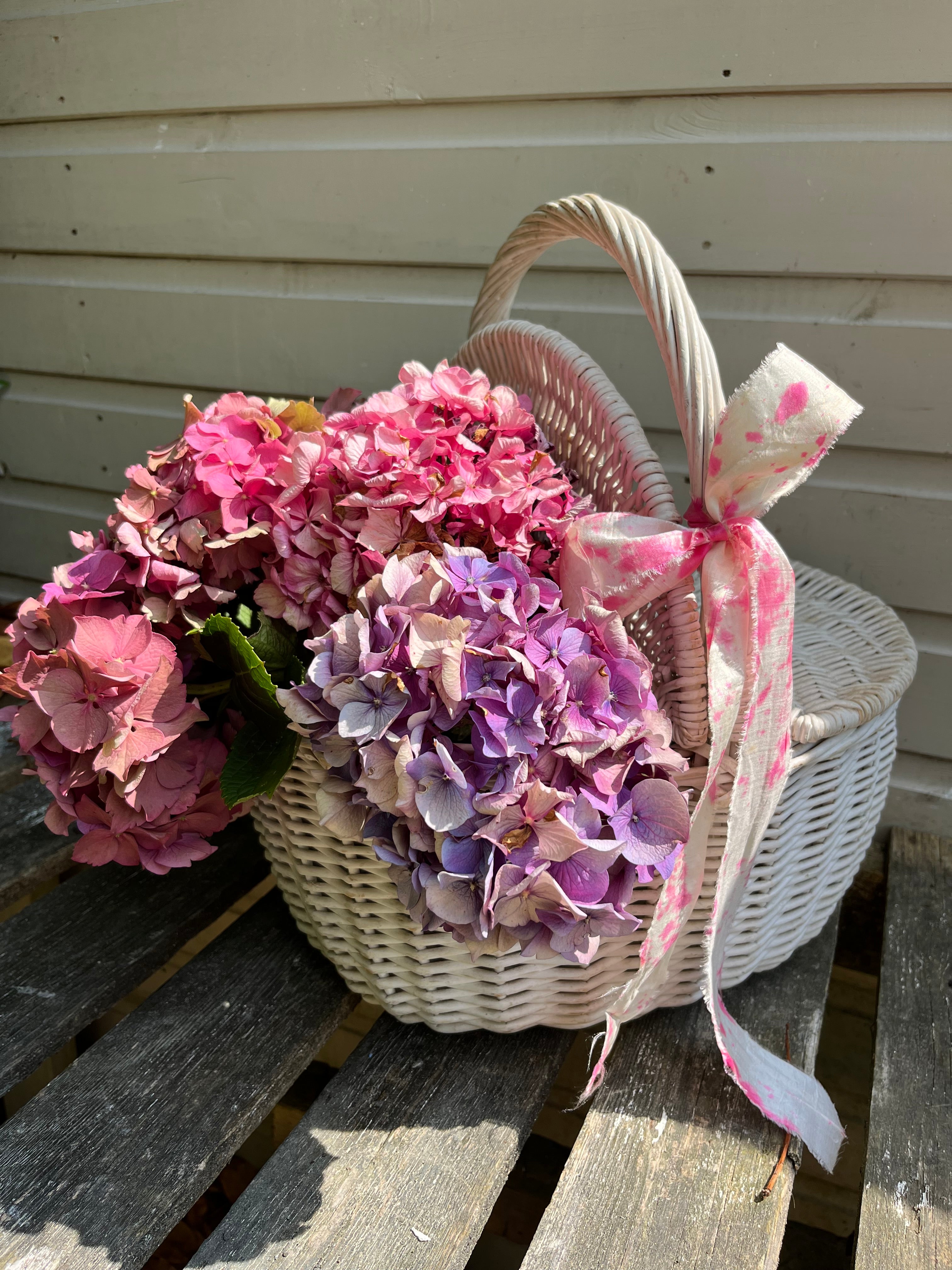 Vintage white basket