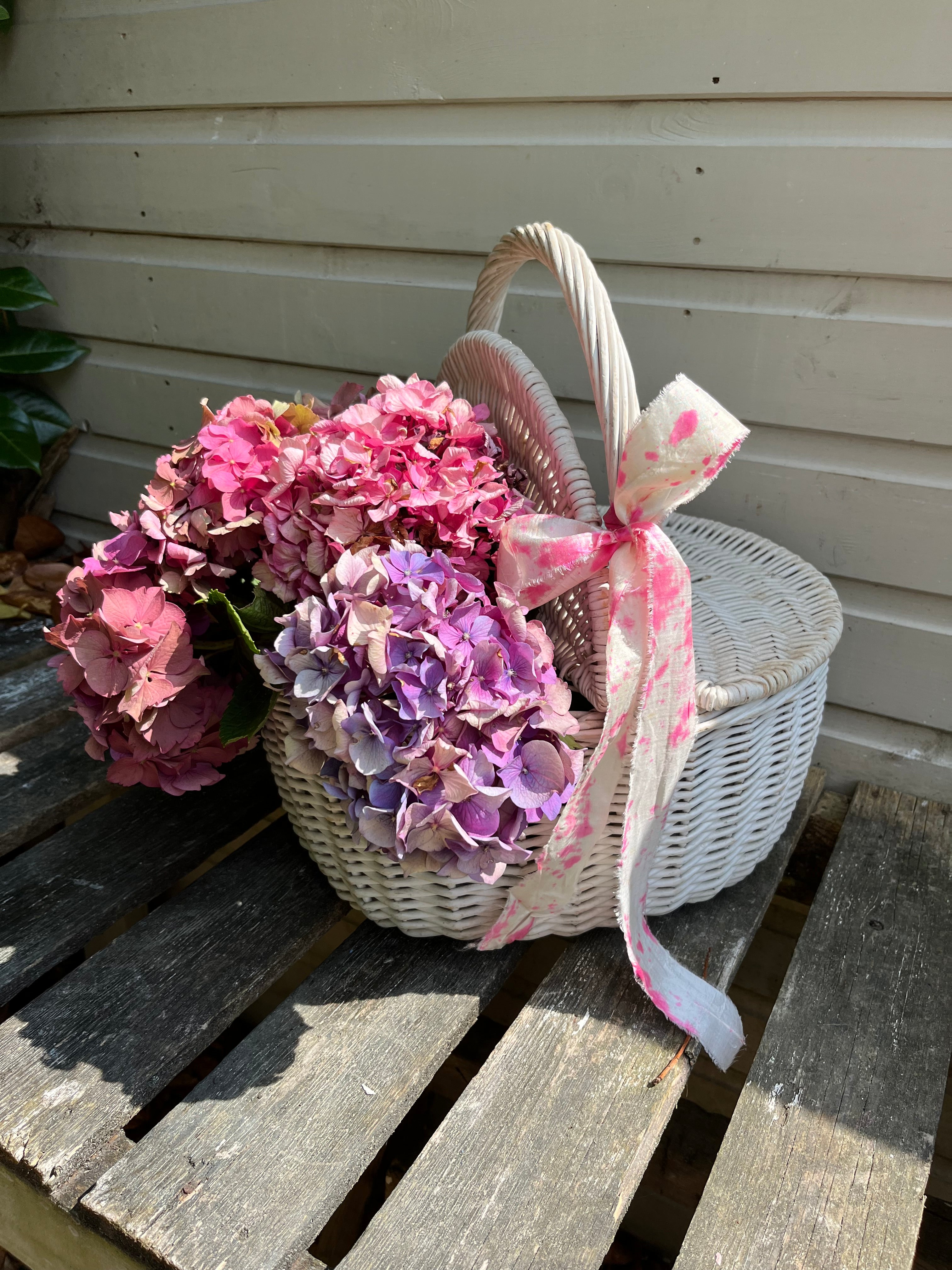 Vintage white basket