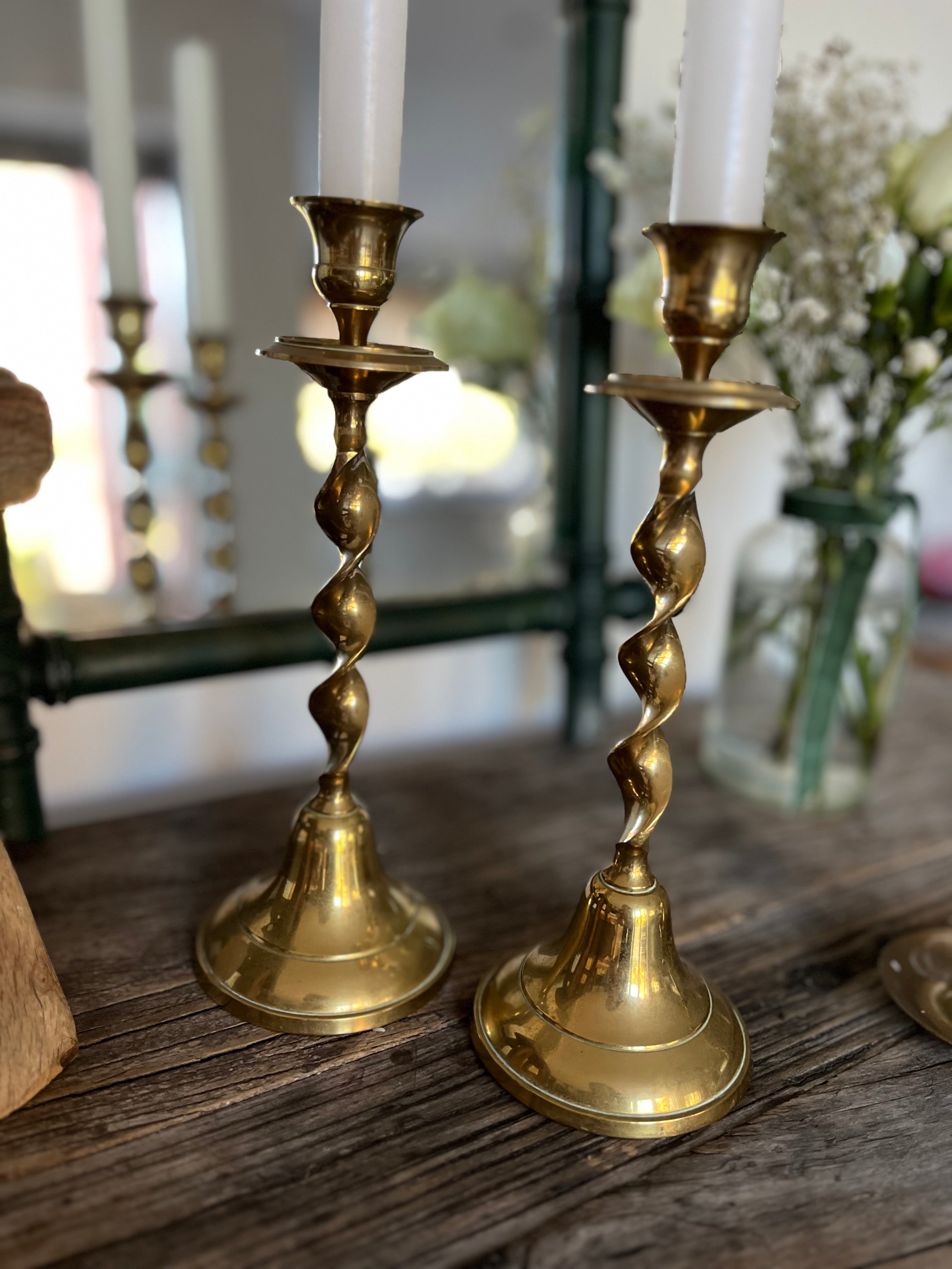 Brass candle holders