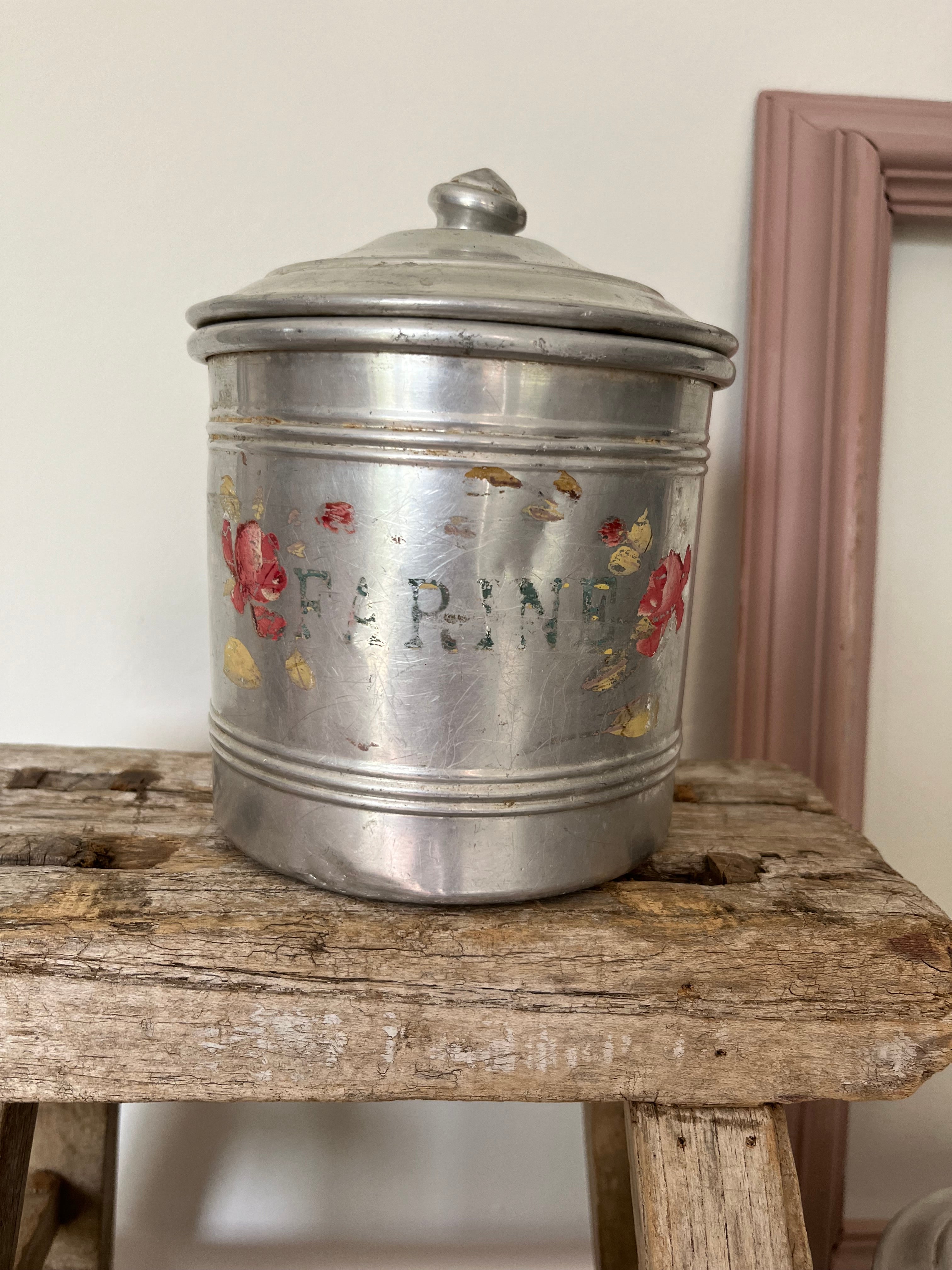 French painted canisters