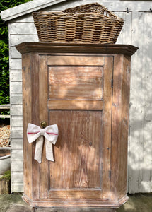 Vintage pine corner cupboard