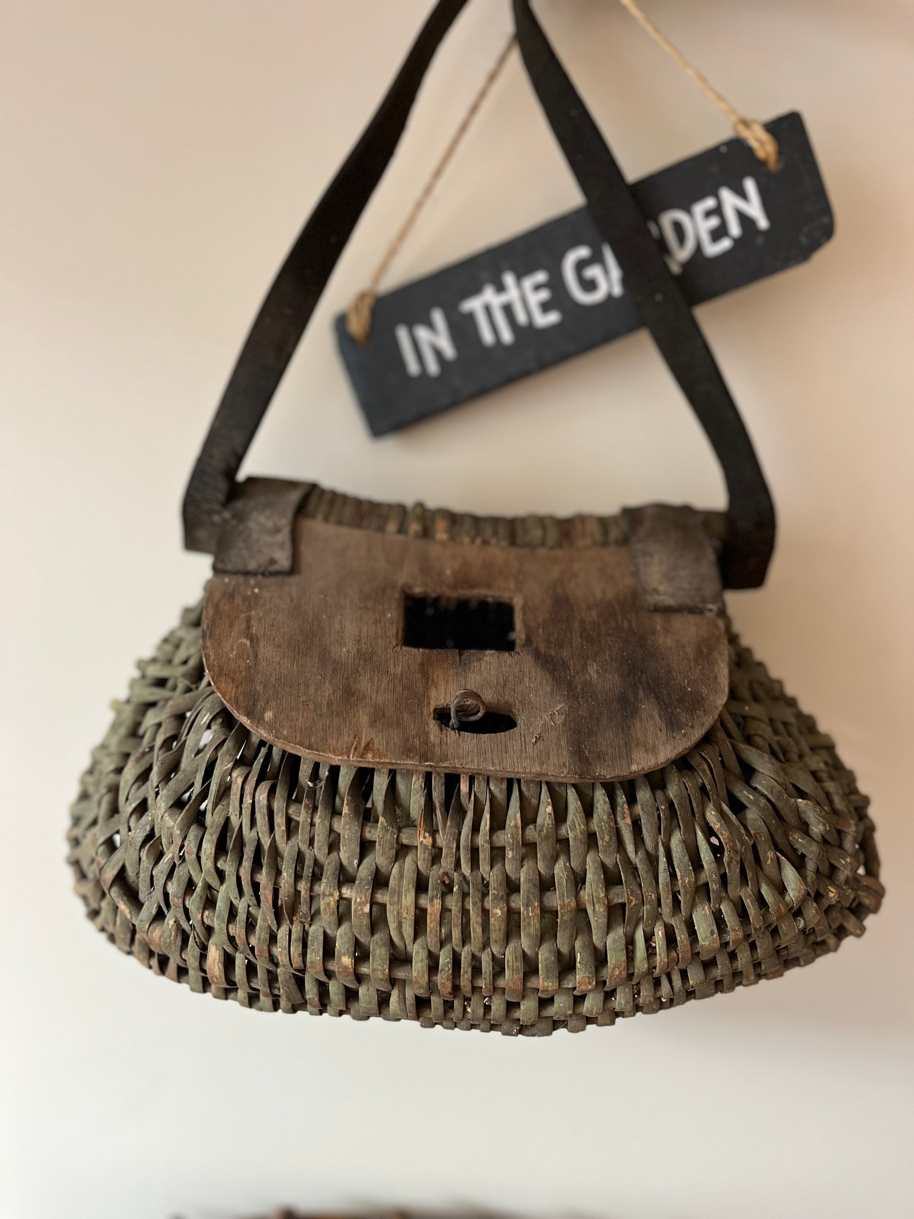 Antique fishing basket