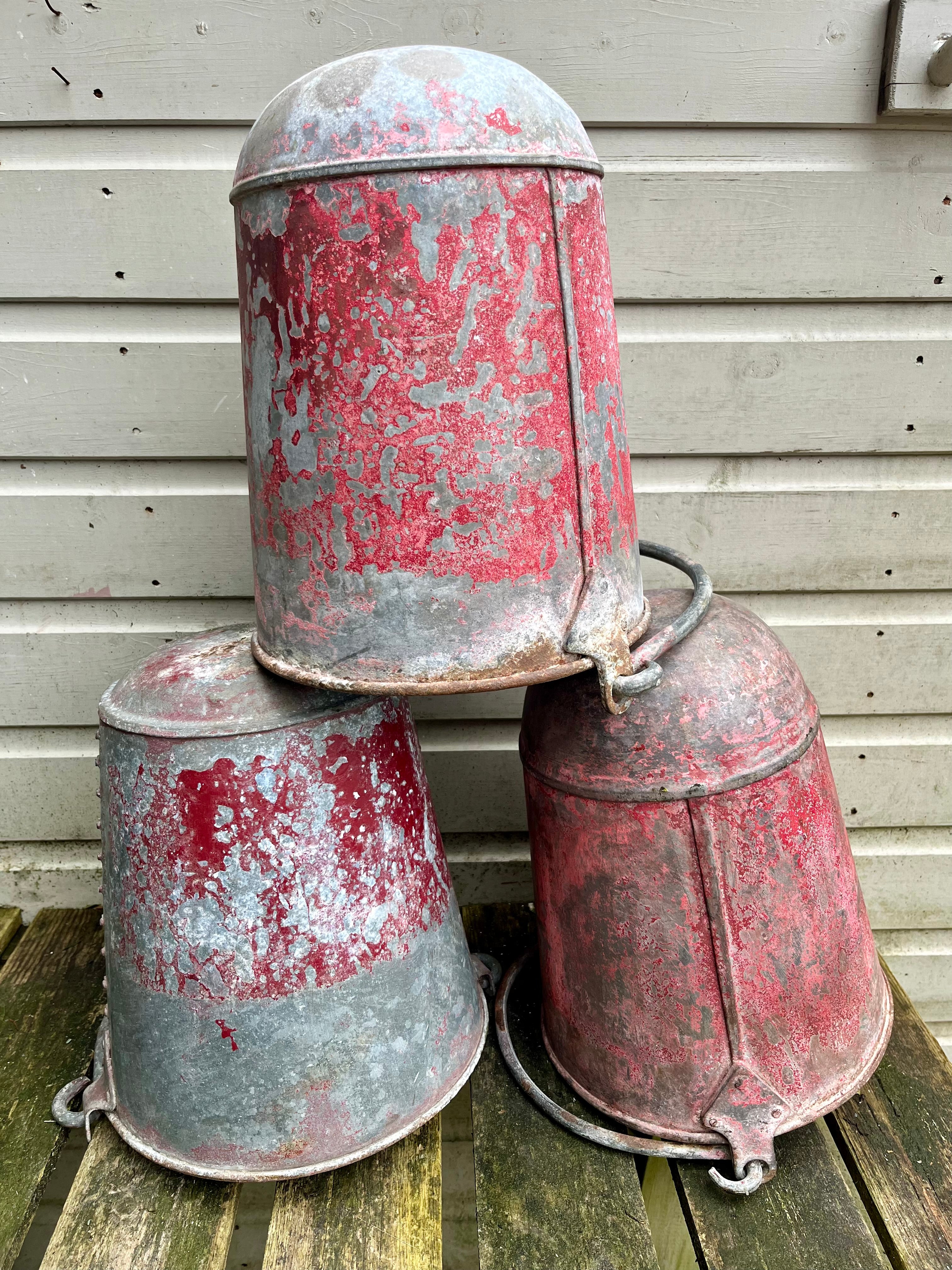 Antique fire buckets