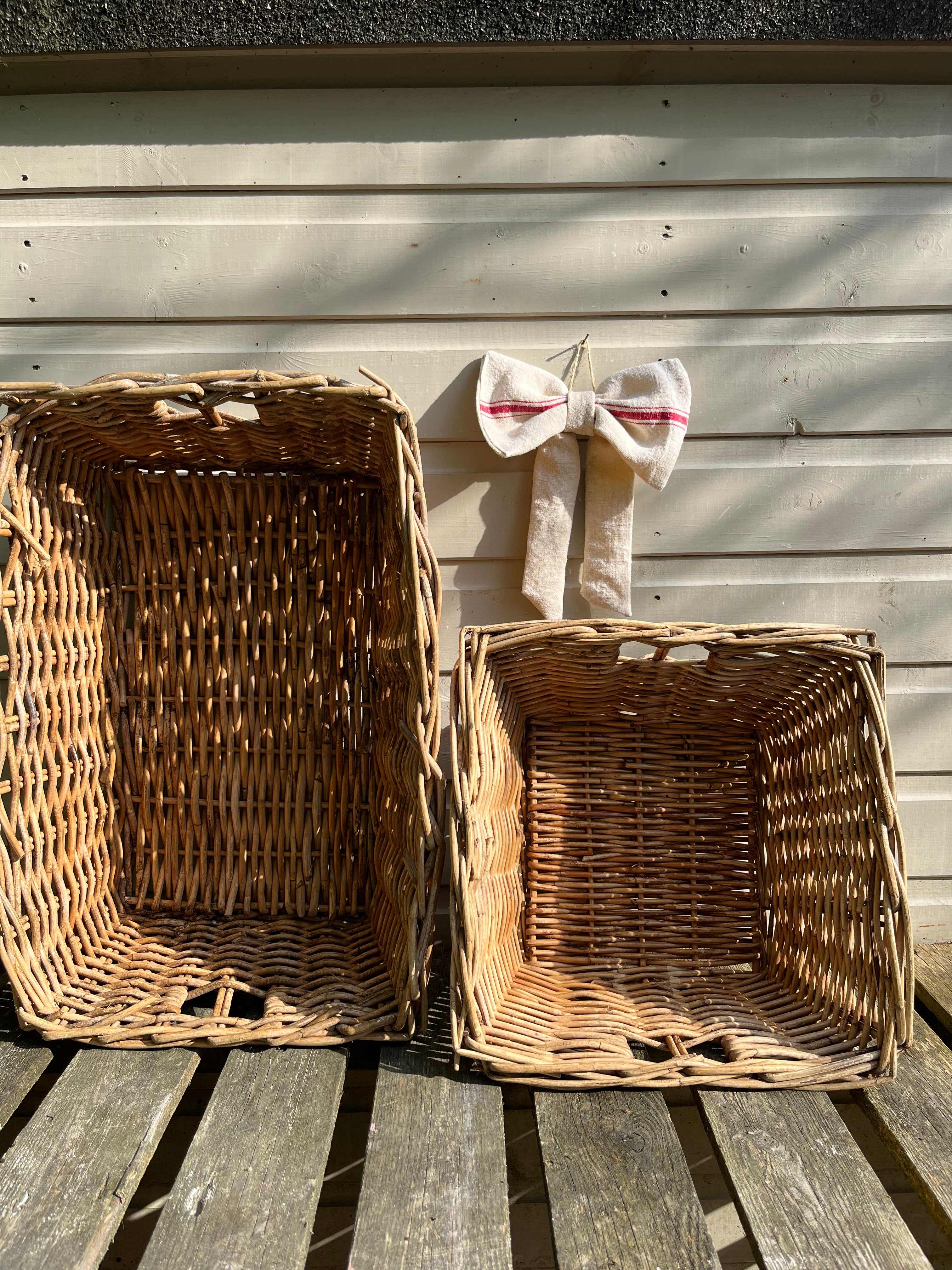 Vintage storage baskets