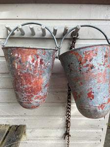 Antique fire buckets