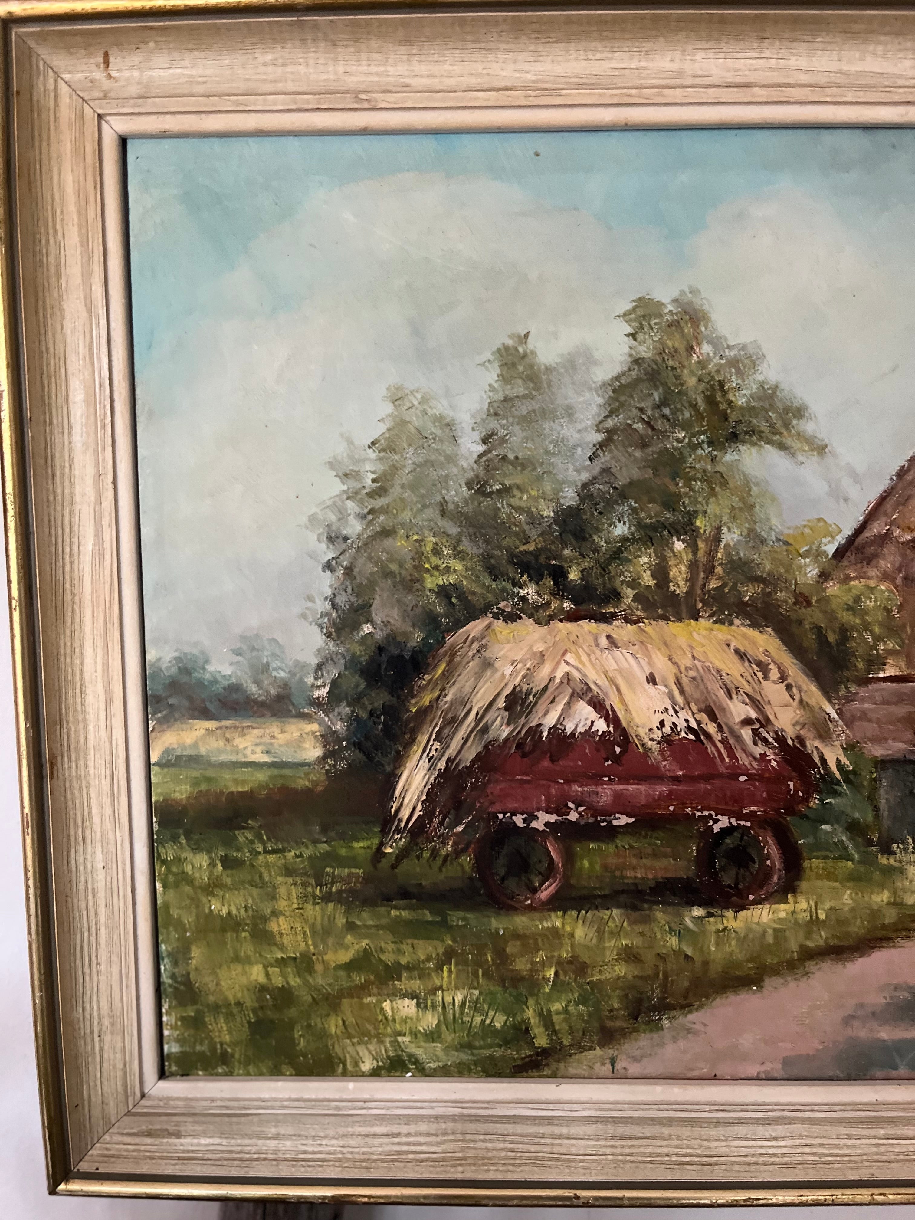 Vintage art “the hay cart”