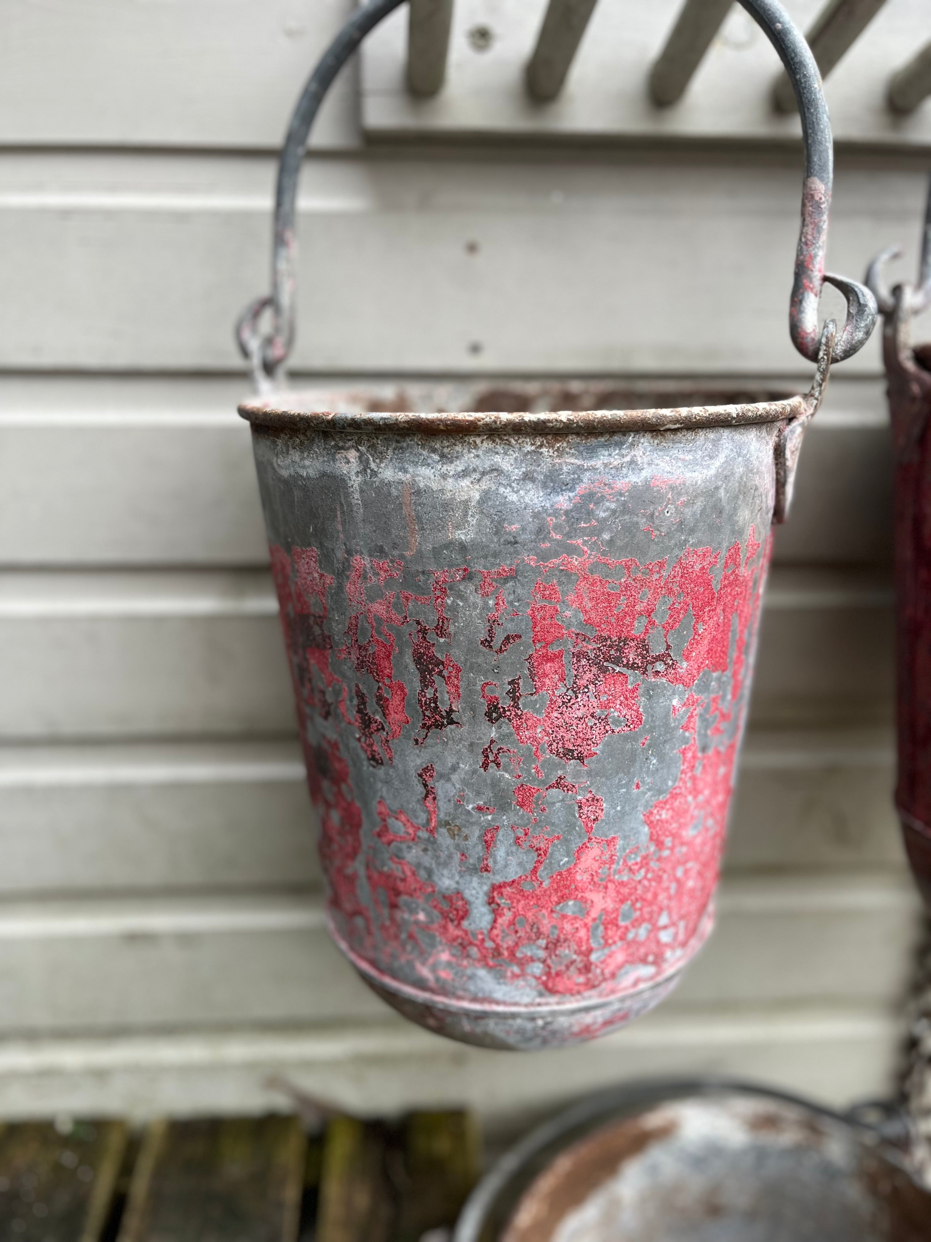 Antique fire buckets