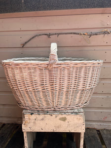 Painted white basket