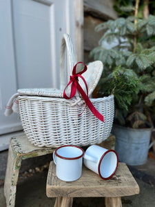 Vintage white basket