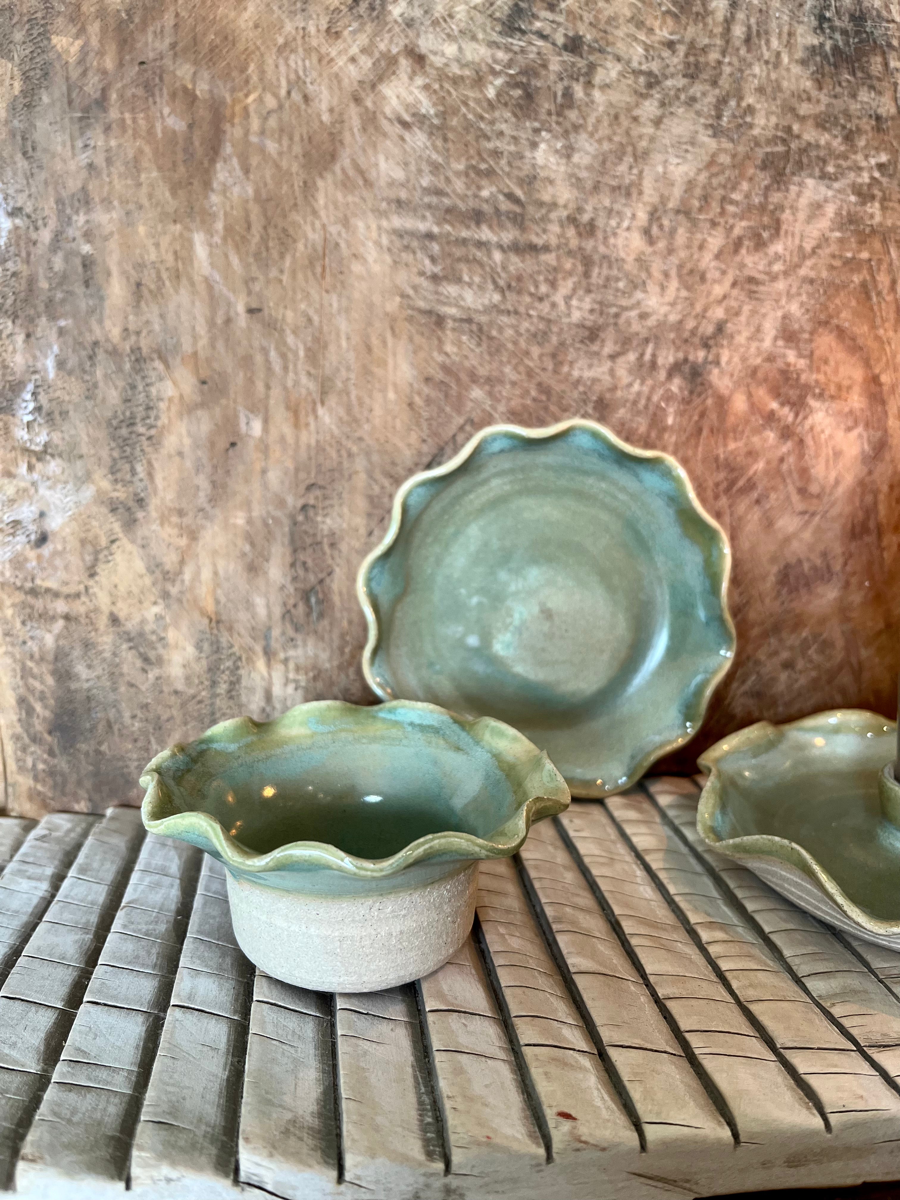 Wavy edge trinket dish The Rustic Shack