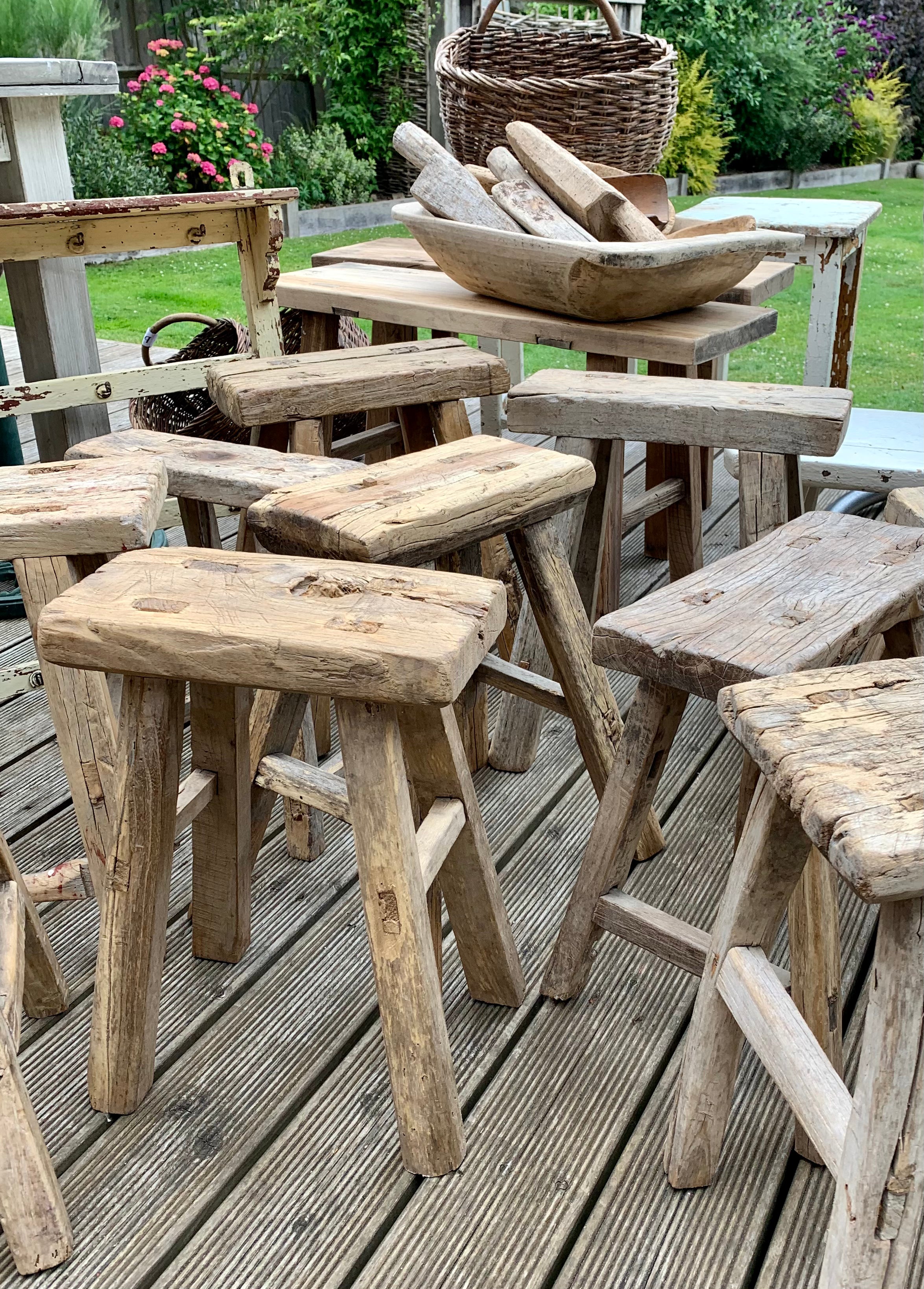 Rustic stools for deals sale